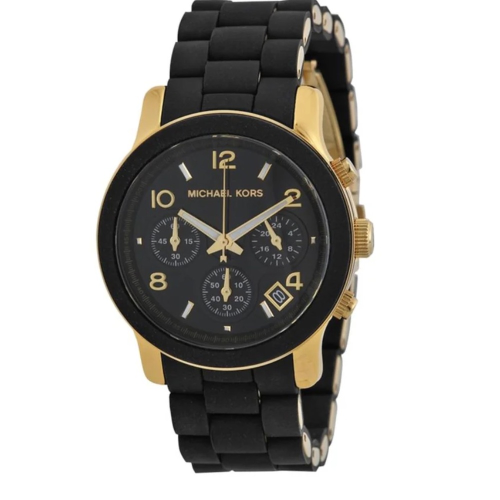 Michael Kors Runway Black and Gold Watch MK5191
